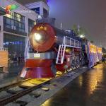 Playground Exhibition Plaza Decorative Metal Train Rust Resistance