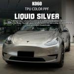 K060 Liquid Silver TPU Color Car Paint Protection Film Full Car Wrap Roll for sale