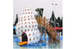 China Conch Water Play Slide Fiberglass Small Swimming Pool Splash Pad Rust Proof supplier
