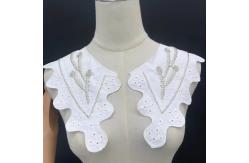 China Lace Beads Applique Pattern Fabric Embroidery False Collar Embroidery Accessories supplier