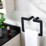 ODM Black Bathroom Towel Rings Hand Towel Holder Wall Mounted for sale