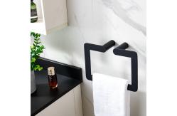 China ODM Black Bathroom Towel Rings Hand Towel Holder Wall Mounted supplier