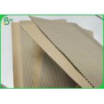 140g + 120g Fluting Brown Color Corrugated Paper Sheet For Coffee Cup Sleeves for sale