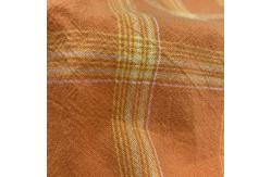 China Gingham Check Plaid Breathable 70% Cotton 30% Linen Blend Fabric supplier