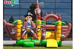China Outdoor Pirate Jump Castle Inflatable Trampoline With Slide For Children supplier