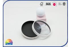 China False Eyelashes Package Flat Paper Tube With Visible PET Film Lid supplier