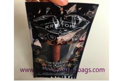 China Custom Printed Moisture Humidity Proof Cigar Tobacco Packaging Bag With Zipper supplier
