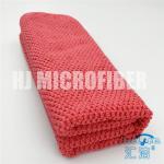 Microfiber red square 80% polyester and 20% polyamide piped household knitted big pearl towel for sale
