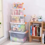 H85cm Clear Plastic Storage Bins Transparent Stackable Storage Boxes For Toy for sale