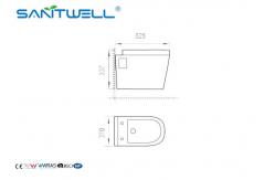 China Sanitary Wares WC Concealed Cistern Toilet Two Piece White Water-Saving supplier