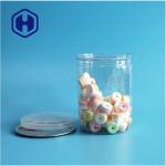 500ml 17oz Supermarket Packaging Transparent PET Plastic Can With Easy Open Aluminum End for sale