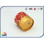 Gold Hot Stamping Cardboard Paper Tube For Gifts Packaging for sale