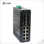 8 Port 10/100/1000T L2+ Ethernet Media Converter With 4 Port 1000X SFP 2 Port 10G SFP+ for sale