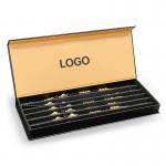 Luxury Custom Logo Black Paper Jewelry Packaging Box For Bracelet Pendant Rigid Magnetic Box for sale