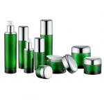 Round Cosmetic Pump Bottle Luxury Empty Containers 50ml 120ml Acrylic for sale
