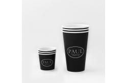 China Black 540ml Single Wall Paper Cup 16oz PE Coated Disposable Printed Paper Cups supplier