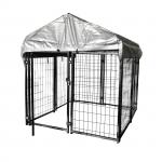 Galvanized or pvc coated Single/Double door folding metal dog cage for sale