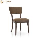Solid Wood High Back Fabric Dining Room Chairs Modern Style Chair 87cm Height for sale