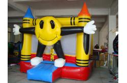 China 3m Yellow Inflatable Amusement Park With Smileface Mini Bouncer supplier