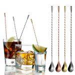 Kitchenware Water Drop Milk Tea Spoon 31cm 40cm Long Handle Coffee Spoon for sale