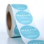 Waterproof Round Personalised Business Stickers for sale