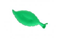 China Sleeping Inflatable Travel Pillow Green Leaf Shape Polyester / Cotton Material supplier