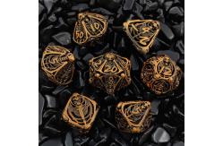 China Skull Metal Hollow Dice Set DND Dungeons And Dragons Polyhedral RPG Hollow Digital supplier