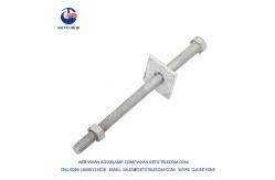 China Hot Dip Galvanized Pole Head & Coupling Bolt With High Impact Resistance supplier