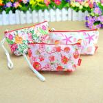 Biodegradable Printed Polyester Cosmetic Bag With Handle for sale