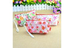 China Biodegradable Printed Polyester Cosmetic Bag With Handle supplier