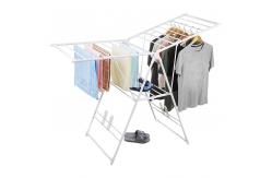 China Large Capacity Folding Clothes Hanger Rack K Shape 2 Layer supplier