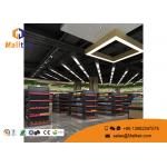 Metallic Material Gondola Store Shelving Floor Standing With Front And Side Fence for sale