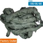 Heavy Duty Olive Polyester Round Sling Jacket Twill Weave Construction Vertical 68000 LBS for sale