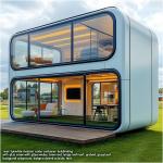 Apple Cabin House Durable Galvanized Steel Frame Bamboo Wood Fiber Board Interior Wall Integrated Ceiling for sale