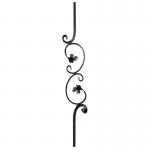 Ornamental Wrought Iron Railing Parts Components Flowers Decoration For Balustrade for sale