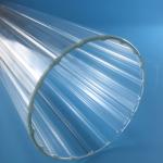 Decorative Flower Shape Glass Borosilicate Tubing With Ribs Inside For Lamping for sale