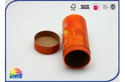 China Orange Special Paper Packaging Tube With Embossing God Hot Stamping Printing supplier