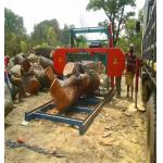 Round Log Cutting band saw mill , portable horizontal band sawmills machine for sale