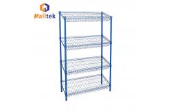 China Chrome Plated 4 Layer Stainless Steel Wire Shelf Adjustable For Kitchen supplier