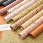 Florist Wrapping and Bouquet Packing Paper Vintage Hand Torn Leaf Vein in Many Colors for sale
