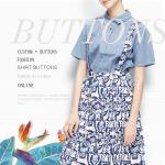 Cool Flowers Dress Bulk Clothing Buttons For Shirt Coloured Prints Resin 4 / 2 Holes for sale