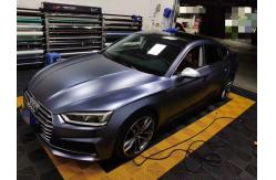 China Storm Blue Matte Car Vinyl Wrap Air Release With Removable Acrylic Adhesive supplier