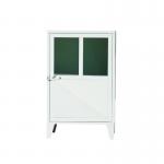 One Two Three Doors Clothes Cabinet Metal Home Storage Furniture With Glass for sale