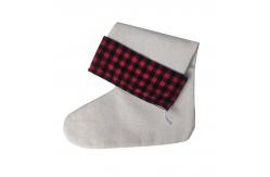 China Custom Blank White Linen Sublimation Christmas Stockings supplier