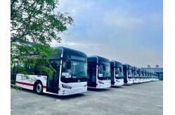 China 10.5m New Energy Electric Tour Bus With Lithium-Ion Battery Monocoque Structure supplier