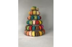 China Stackable Plastic Macaron Packaging Christmas Tree 6 Tier Macaron Stand supplier
