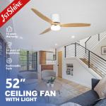 Remote Control 1stshine LED Ceiling Fan for Energy Saving and Outdoor Mountain Air for sale