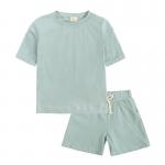 Kids Boys Sportswear 2PCS T Shirt And Short Set Label Embroidery Summer Children'S Clothing for sale