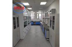 China School Chemistry Lab Workbench C  Frame With Multiple Cabinets supplier