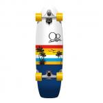 Ocean Pacific Sunset Surfskate White / Navy Cruiser Complete Skateboard - 9.75 x 33 for sale